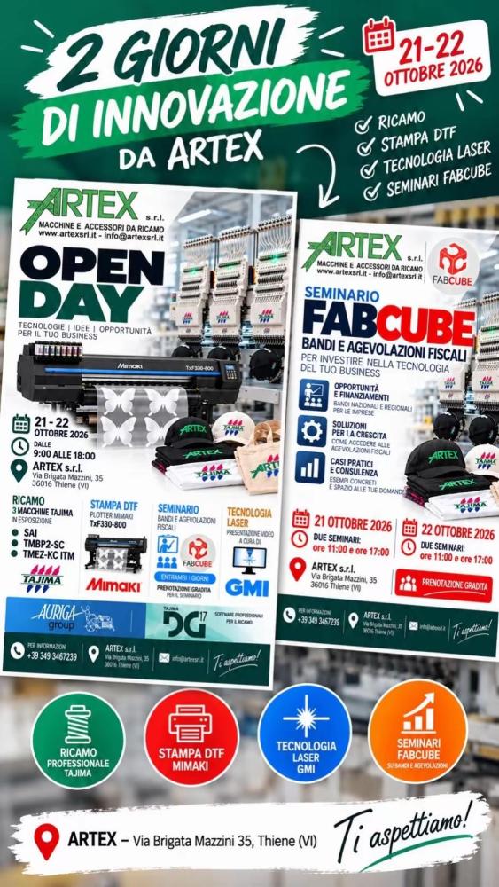 2 GIORNI DI INNOVAZIONE - OPEN DAY 21 -22 OTTOBRE 2026